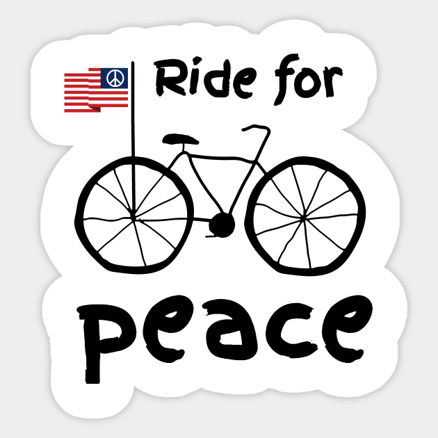 Ride for Peace Sticker by Birding_by_Design